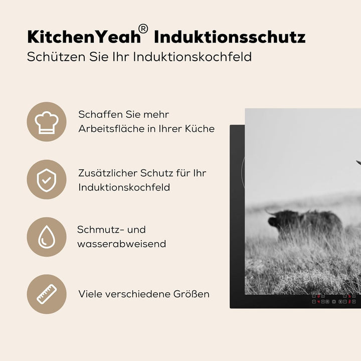 KitchenYeah© Herdabdeckplatte Einteilig Ceranfeld Abdeckplatte Küche Deko Ceranfeldabdeckung Herdabd