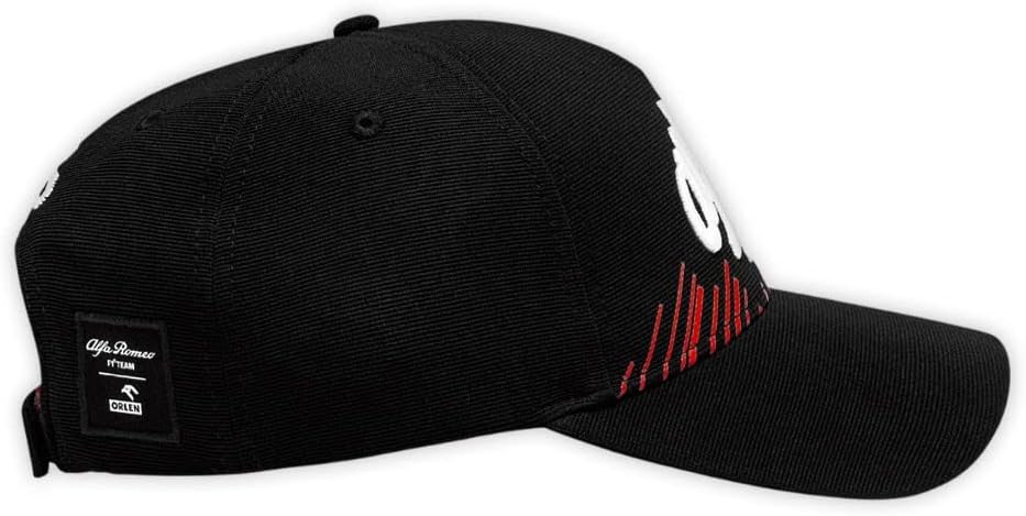 Alfa Romeo Racing F1 2022 Valtteri Bottas Driver Baseball gebogene Krempe – Schwarz/Rot – Unisex