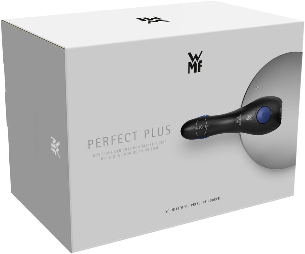 WMF Perfect Plus One Pot Schnellkochtopf Induktion 8,5l, Dampfkochtopf mit Flammschutz, grosses Koch