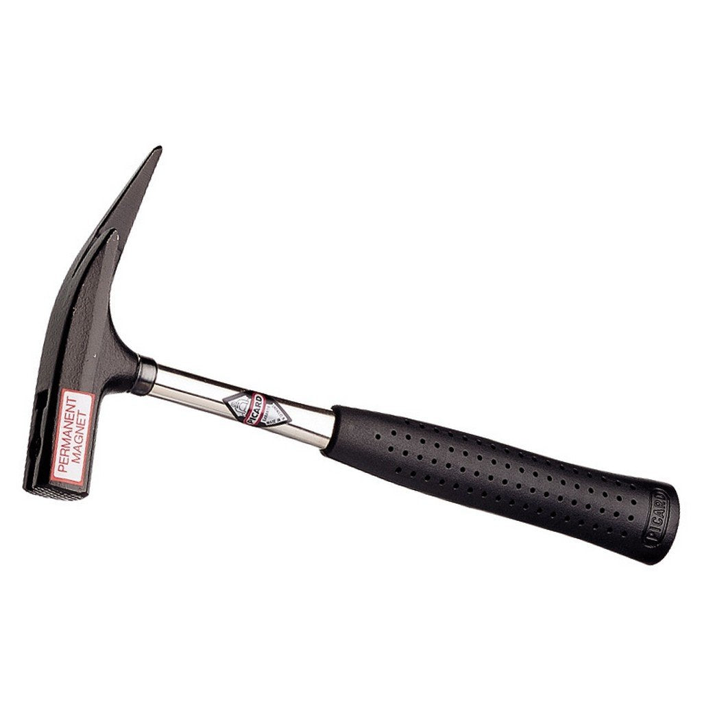 Picard - Latthammer mit magnetischem Nagelhalter, Hammerkopf schwarz lackiert, schwarzer Spezialgrif