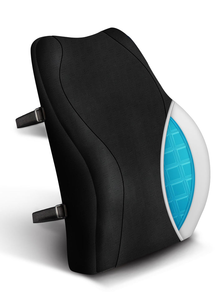 Travel Ease Ergonomisches RückenKissen aus Gel Memory Foam, Lendenkissen für Bürostuhl, Schreibtisch