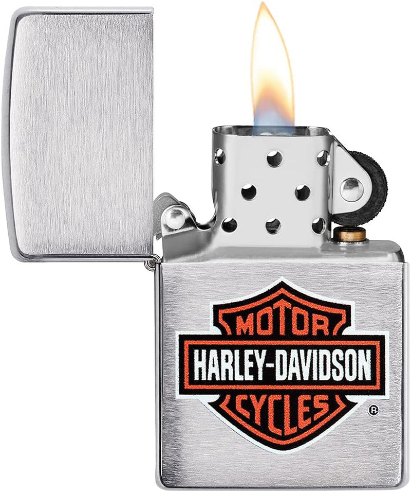 Zippo Harley Davidson H-D - Chrome brushed Klassisches Logo, Klassisches Logo