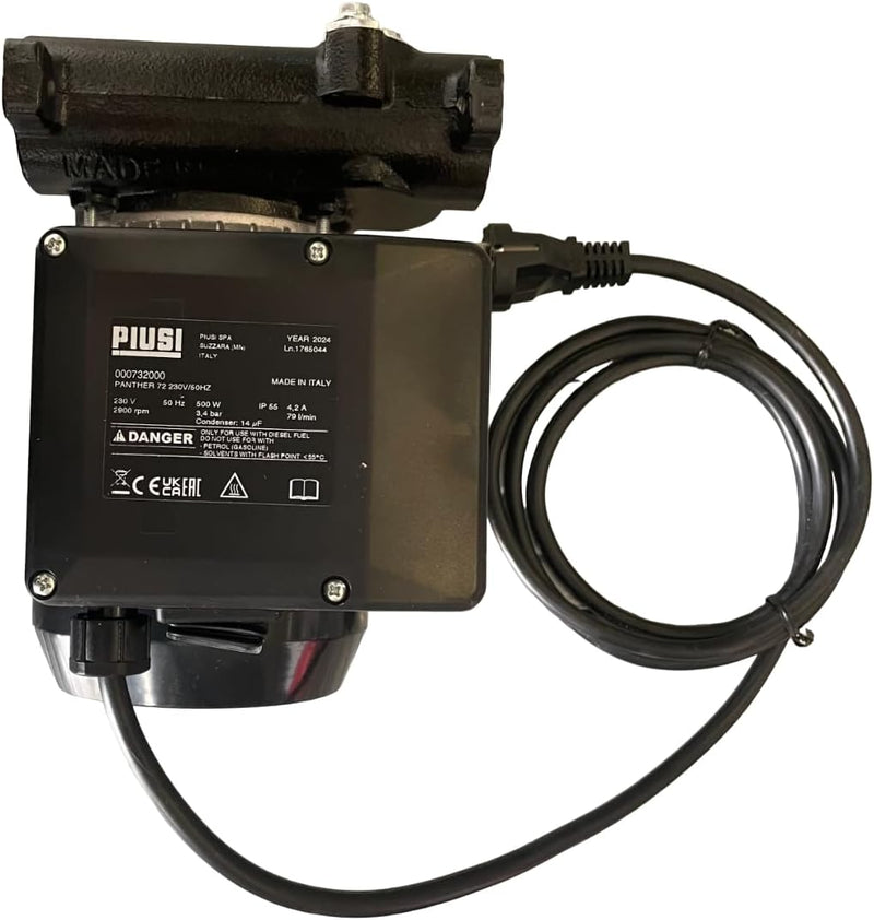 230V Dieselpumpe Panther 72 Betankungspumpe Flügelzellenpumpe mit Filter 70 lmin Industrielle, Indus