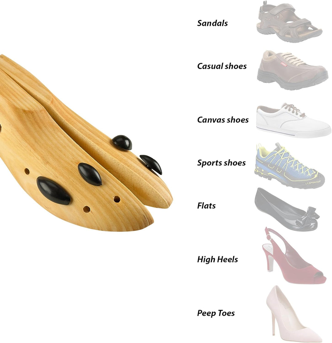 MEDca Professioneller 2-seitiger Holzschuhspanner, Deluxe-Holzschuh für Herren und Damen, Grösse L,