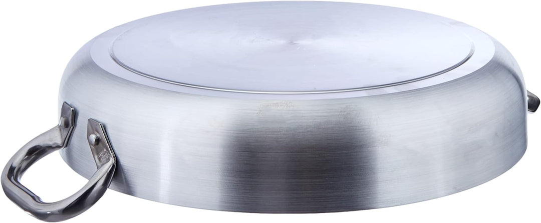 Pentole Agnelli ALSA2110S32 Platinum Pfanne mit Aluminium-Boden, Stärke 5 mm, mit 2 Griffen aus Edel