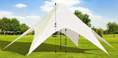 CLP Sternzelt 12M | XL-Sternzelt Für Den Garten I Event-Zelt Mit 12 Meter Durchmesser, Farbe:Creme,