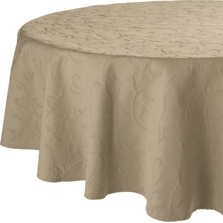 Erwin Müller Tischdecke"Düsseldorf" bügelfrei beige Grösse rund: 170 cm Ø round: 170 cm Ø Beige, rou