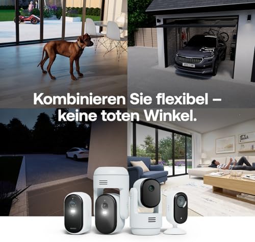 Arlo Rundum-Schutzpaket für Ihr Zuhause – 2X Indoor 3 PTZ 2K kabelgebundene Innen-Überwachungskamera