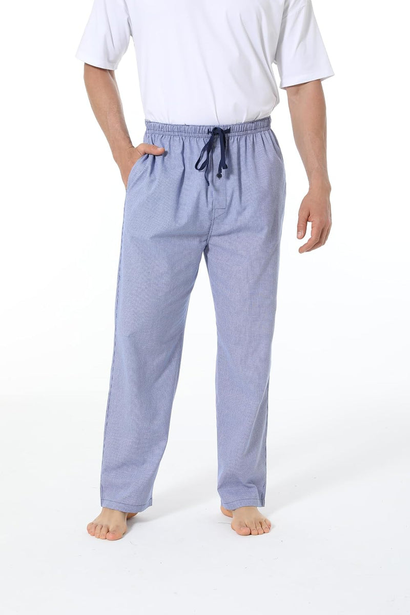 JupiterSecret Herren Pyjamahose Lang Schlafanzughosen für Herren Karierte Nachtwäsche 3er Packs 100%