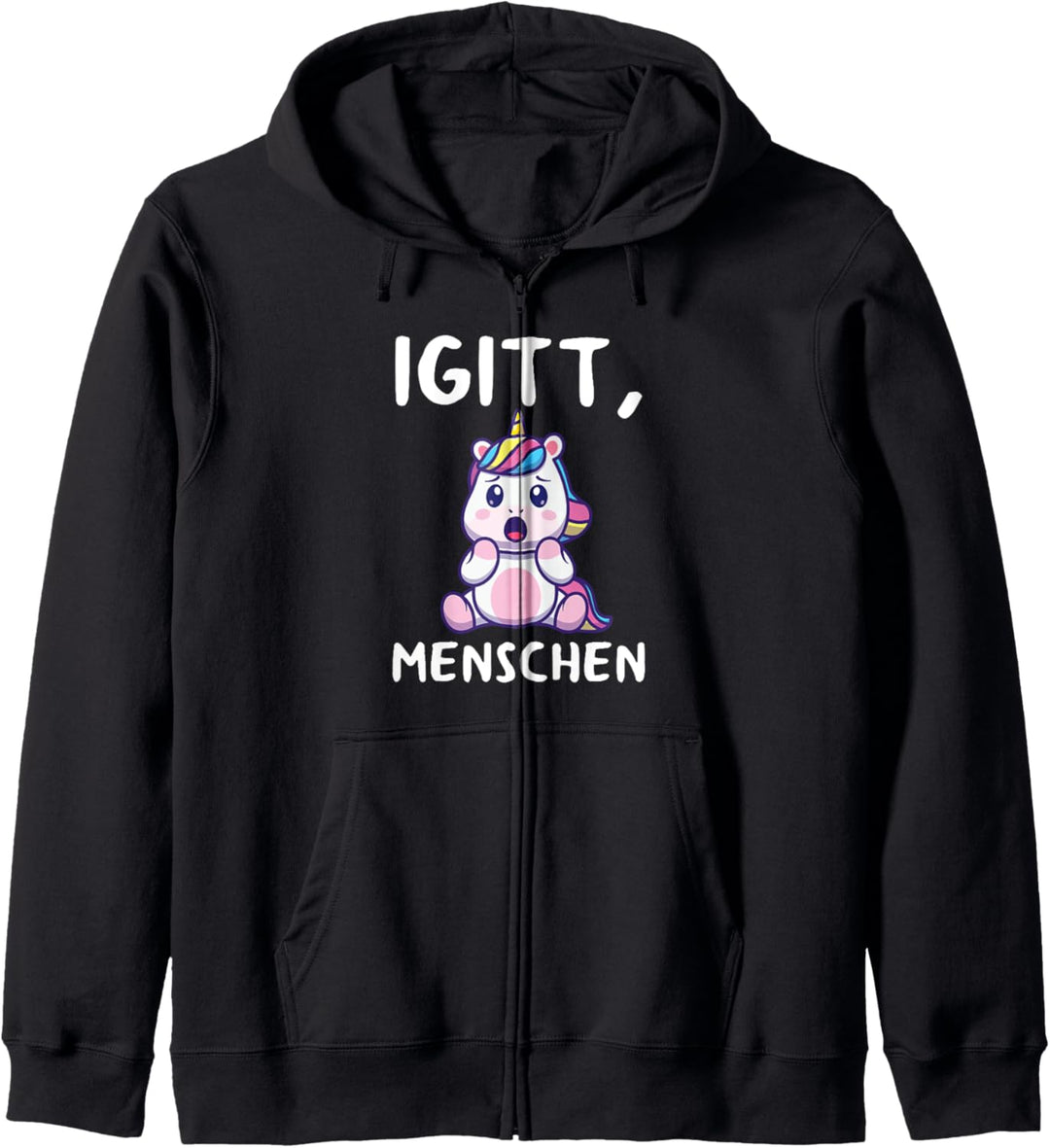 Igitt Menschen Einhorn Lustiges Hasse Menschen Spruch Kapuzenjacke
