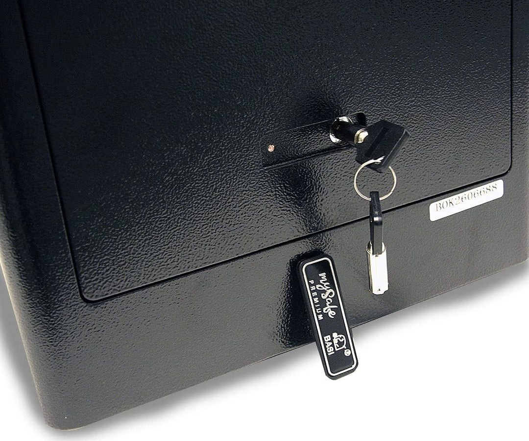 mySafe Premium 350 | elektronischer Schrank-Tresor | Zahlencode & Fingerscan | modernes Design | hoh