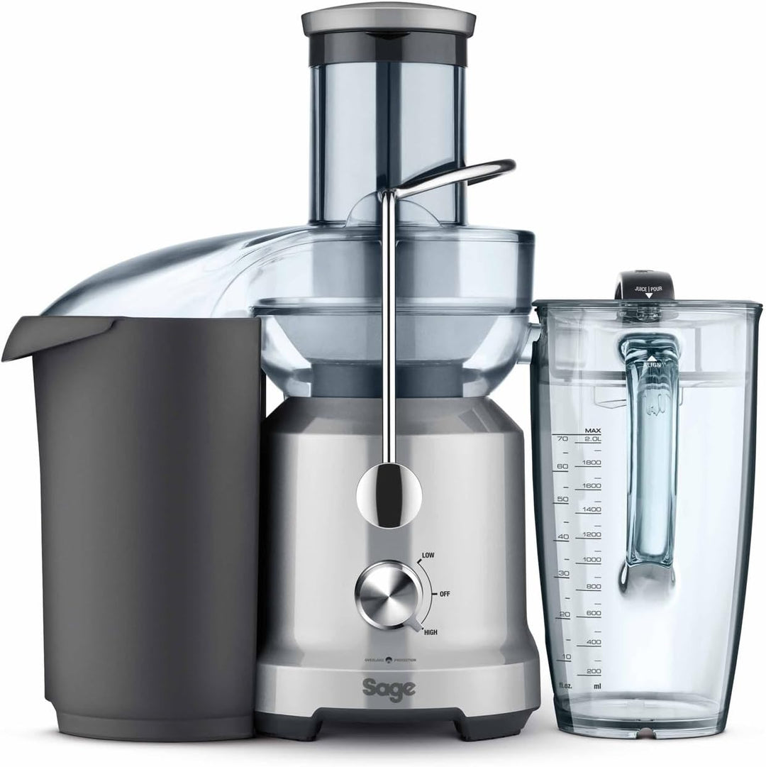 Sage Appliances SJE430 the Nutri Juicer Cold, Entsafter, Gebürstetes Edelstahl Entsafter mit 2 Gesch