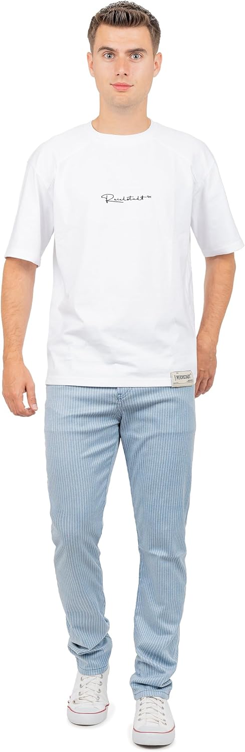 Cipo &amp; Baxx Herren Slim Fit Hose Stoffhose im modernen Look, 30W / 32L Blau - 02