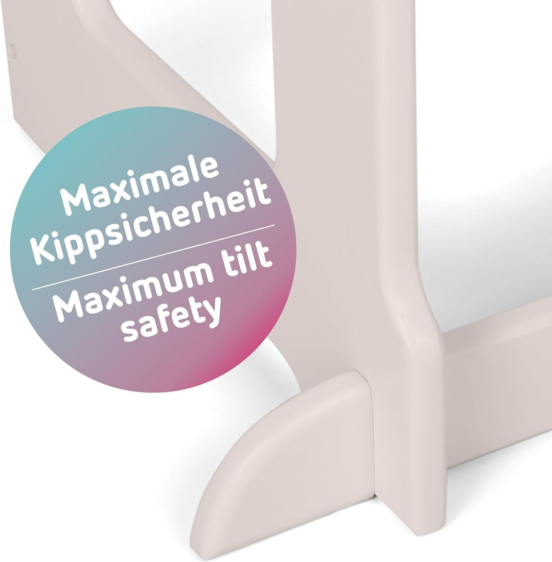 babybay Lernturm Littlefoot, maximale Kippsicherheit durch massives Buchenholz, Förderung der Motori