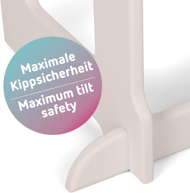 babybay Lernturm Littlefoot, maximale Kippsicherheit durch massives Buchenholz, Förderung der Motori