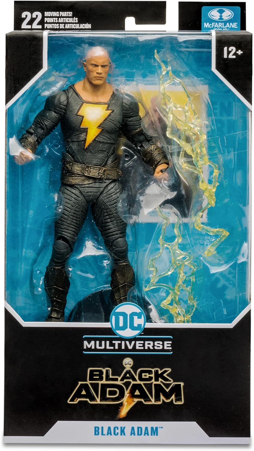 McFarlane Actionfigur DC Black Adam - Black Adam (Heroe Anzug) Mehrfarbig TM 15256, Bunt Schwarz Ada