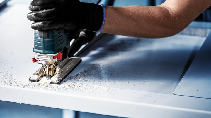 Bosch 5x EXPERT Hardwood 2-side clean T308BFP Stichsägeblatt (für Kunststoffbeschichtete Platten, Kü