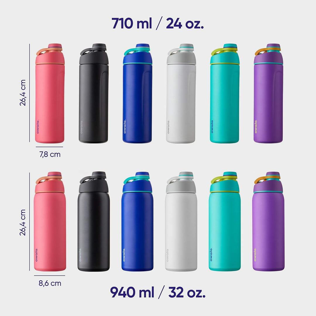 Owala Twist Edelstahl Trinkflasche mit Drehverschluss, 940ml, Neon Basil 940 ml Neon Basil, 940 ml N