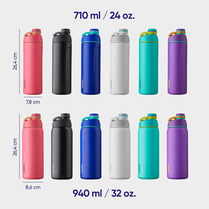 Owala Twist Edelstahl Trinkflasche mit Drehverschluss, 940ml, Smooshed Blueberry 940 ml Smooshed Blu