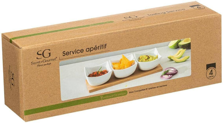 SG Secret de Gourmet Probierservice 4-teilig cm Weiss, cm Weiss