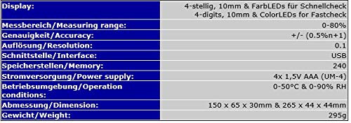 Feuchtemessgerät für Papier Karton Pappe Altpapier Feuchtemesser Hygrometer F18