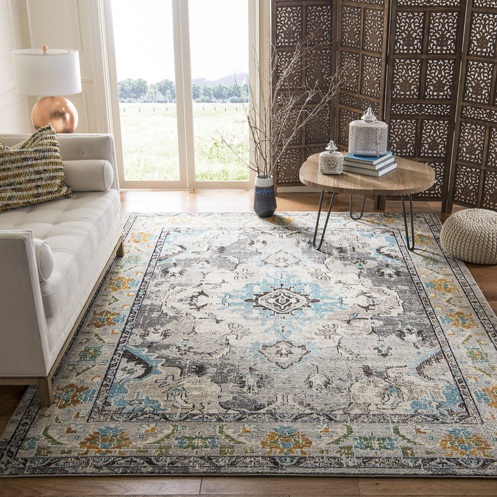 SAFAVIEH Boho Chic Teppich für Wohnzimmer, Esszimmer, Schlafzimmer - Monaco Collection, Kurzer Flor,