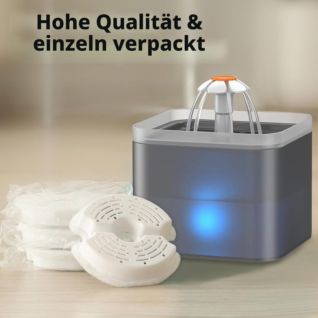 Ersatzfilter für Trinkbrunnen für Katzen und Hunde, PewinGo Das Original Ersatzfilter mit Harz und A