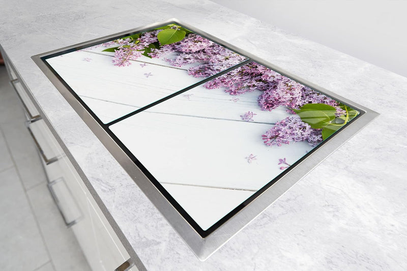 DarHaus Herdabdeckplatten 85x52 Tweiteilig Glas Elektroherd Induktion Herdschutz Spritzschutz Glaspl