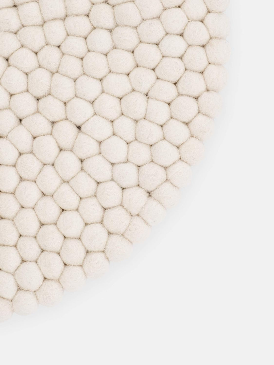 myfelt Filzkugel Sitzauflage Stuhlauflage - Linéa - Ø 36 cm, weiss, Weiss