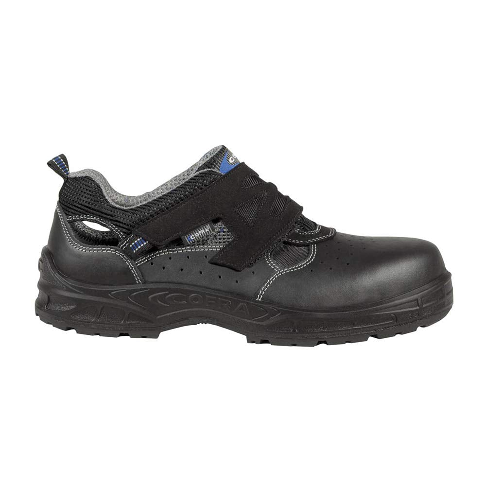Cofra 12710-000.W46 MAURITIUS S1 P SRC Sicherheitssandalen, Schwarz/Grau, Grösse 46