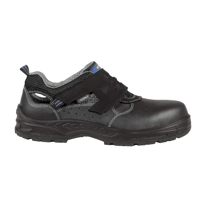 Cofra 12710-000.W46 MAURITIUS S1 P SRC Sicherheitssandalen, Schwarz/Grau, Grösse 46