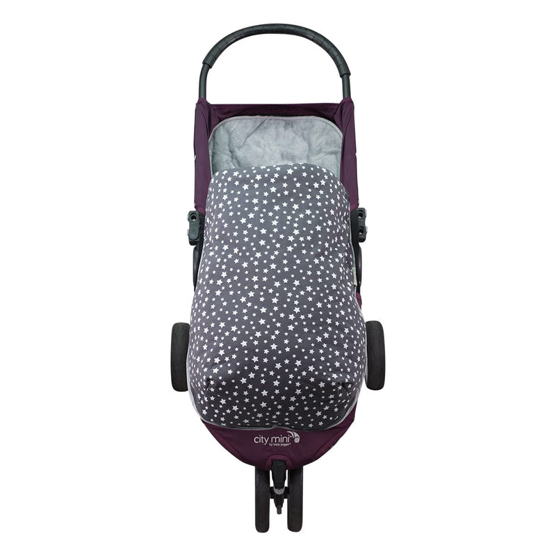 JYOKO KIDS Fusssack für Kinderwagen kompatibel mit Baby Jogger City Mini (FLEECE, WINTER SKY)