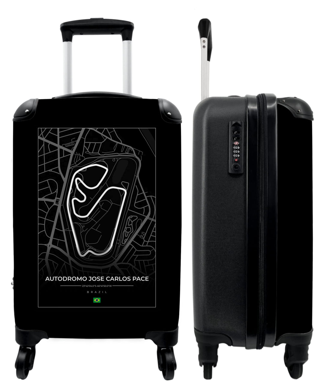 NoBoringSuitcases.com® Koffer Handgepäck Trolley Rollkoffer Kleine Reisekoffer mit 4 Rollen - Rennst