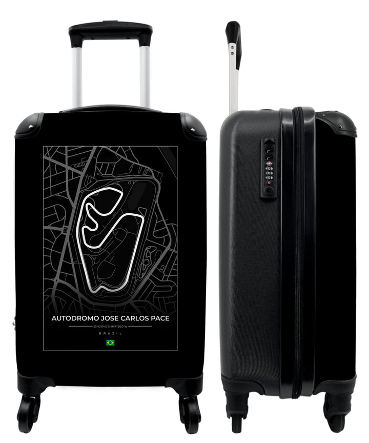 NoBoringSuitcases.com® Koffer Handgepäck Trolley Rollkoffer Kleine Reisekoffer mit 4 Rollen - Rennst