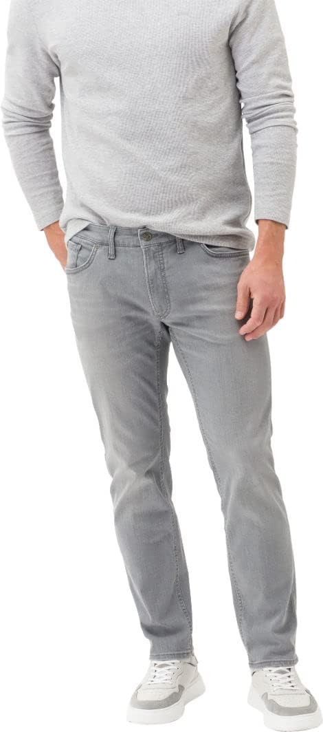 BRAX Herren Style Chuck Hi-Flex: Hochelastische Five-Pocket Jeans 31W / 34L Grau, 31W / 34L Grau