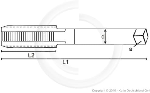 G3/8-19 BSP HSS Gewindebohrer 1-Gang Fertigschneider (Rechtsgewinde)