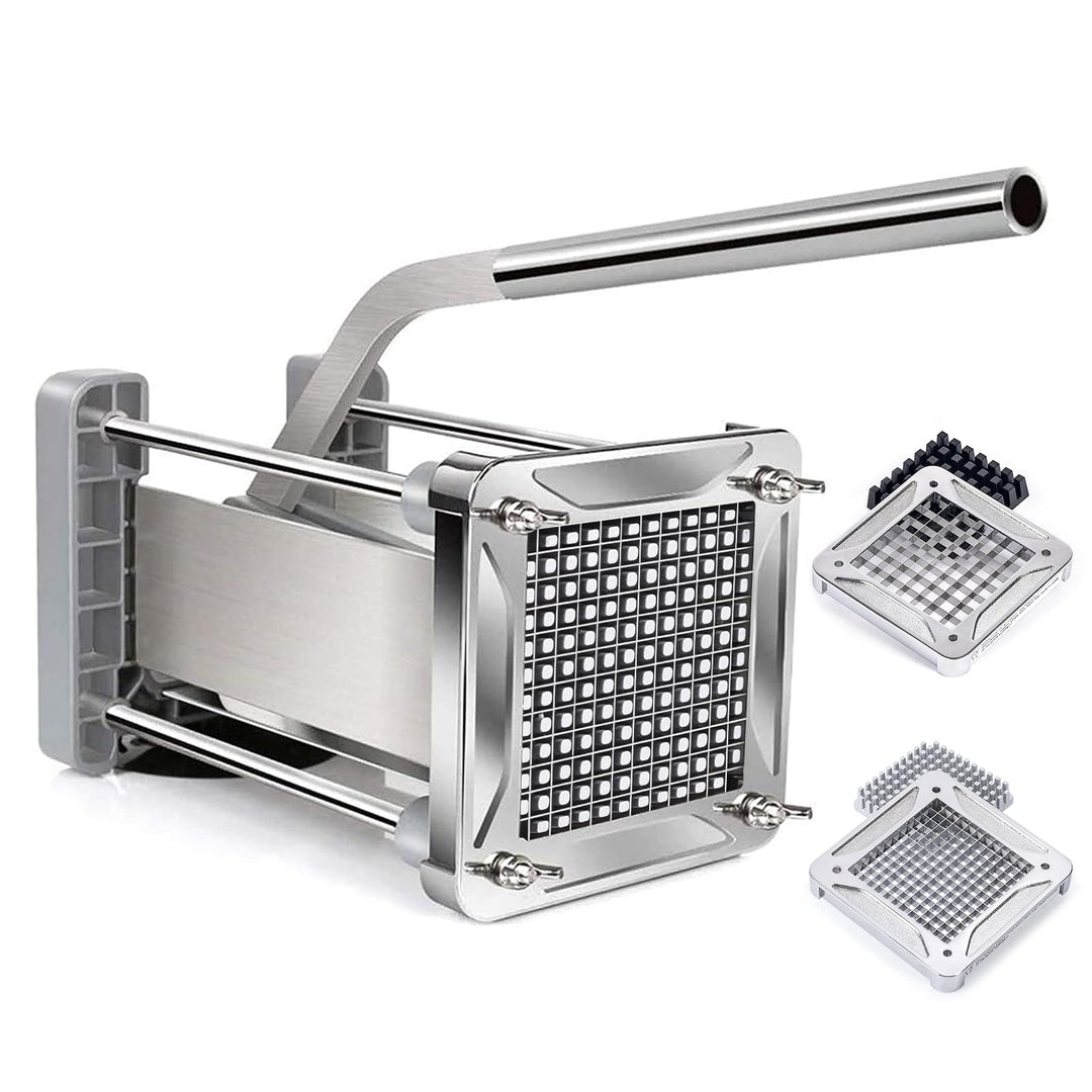 Sopito Pommesschneider, Pommes Frites Schneider Edelstahl Professioneller French Fries Cutter mit 6x