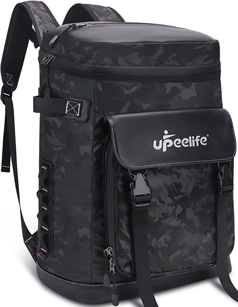 Upeelife Kühlrucksack 30L mit Picknickdeck Befestigungsband, Wasserdichter Picknickrucksack Kühltasc