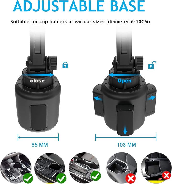 woleyi Auto Tablet Halterung Getränkehalter, KFZ Becherhalter iPad Autohalterung, Car Cup Holder Tab