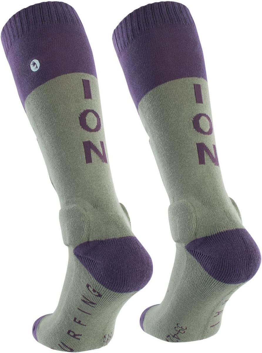 Ion BD-Sock Fahrrad Schienbein Protektorensocken sea Grass grün/lila 2024 Grün 39-42, Grün 39-42