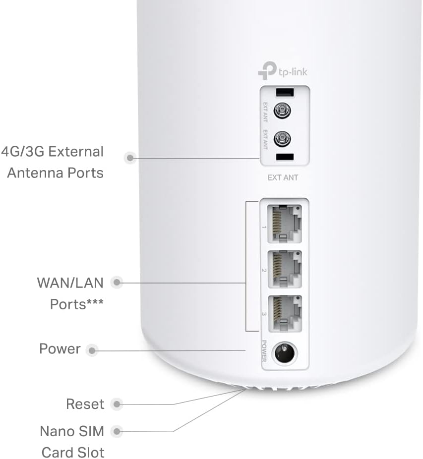 TP-Link Deco X50-4G LTE WLAN Router, 4G + Cat6(300 Mbit/s im Download), AX3000 Dual-Band WiFi 6, 3*