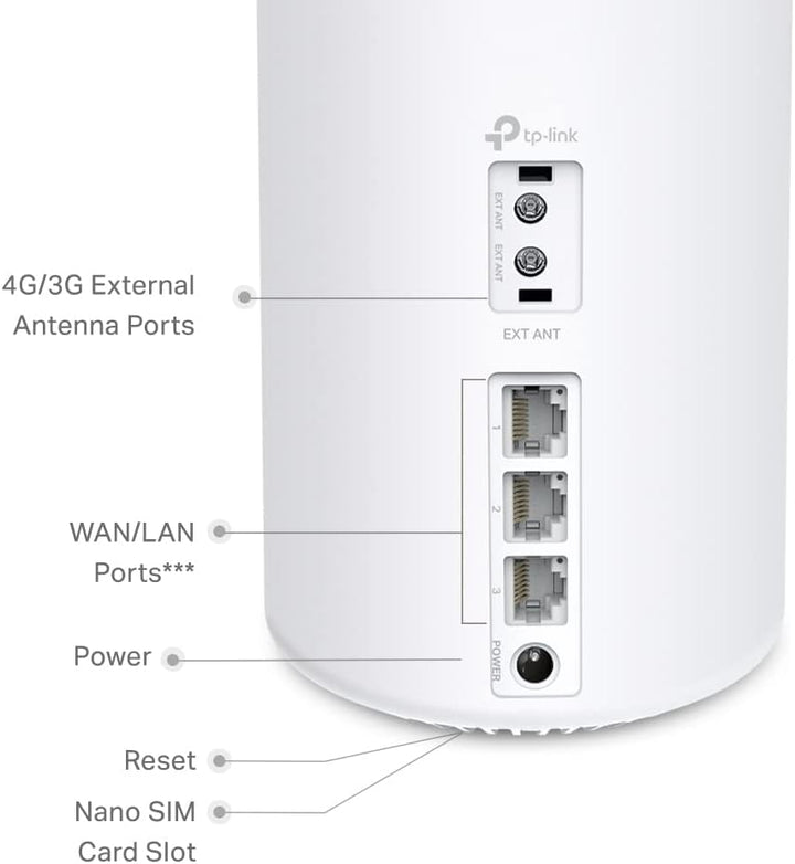 TP-Link Deco X50-4G LTE WLAN Router, 4G + Cat6(300 Mbit/s im Download), AX3000 Dual-Band WiFi 6, 3*