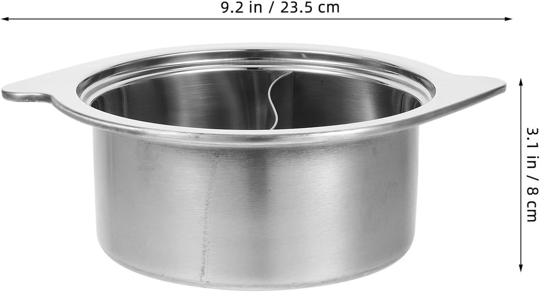 Edelstahl Hot Pot mit Zwei Kammern Kleiner Vielseitiger Suppentopf für Restaurant und Haushalt Schne