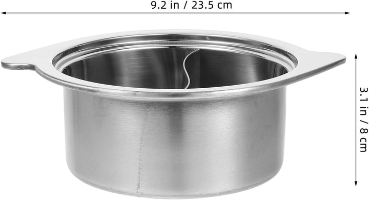 Edelstahl Hot Pot mit Zwei Kammern Kleiner Vielseitiger Suppentopf für Restaurant und Haushalt Schne
