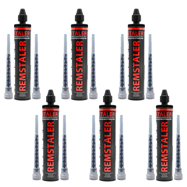 6x Remstaler VERBUNDMÖRTEL 300ml | -HÖCHSTE QUALITÄT- made in GERMANY | Injektionsmörtel | Montagemö