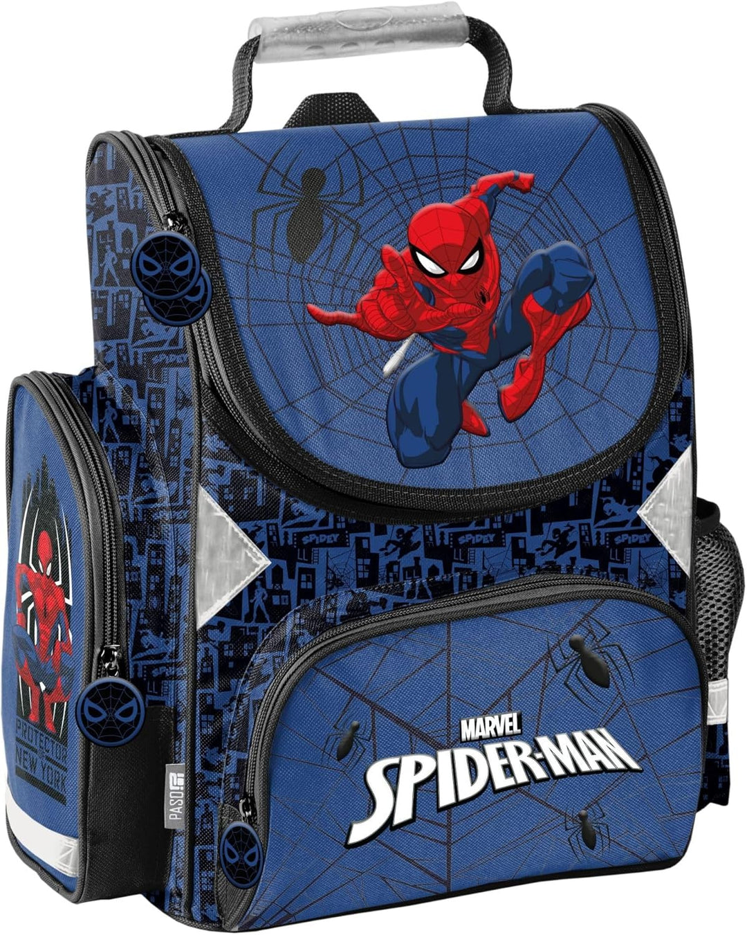 Paso Schulranzen Set 3 Tlg. - Mit Turnbeutel & Befüllter Federmappe Spider-man, Spider-man