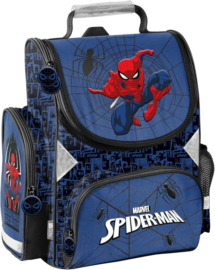 Paso Schulranzen Set 3 Tlg. - Mit Turnbeutel & Befüllter Federmappe Spider-man, Spider-man