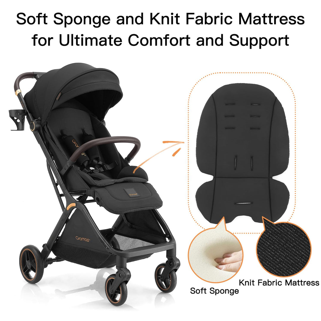 Gravity faltbarer Baby-Kinderwagen, Tragbarer Reise-Kleinkindbuggy Mit Verstellbarer Rückenlehne &amp; S