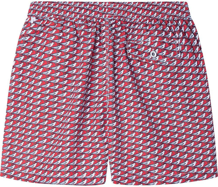 Hackett London Herren Shorts Seagulls L 2fnracing Red, L 2fnracing Red
