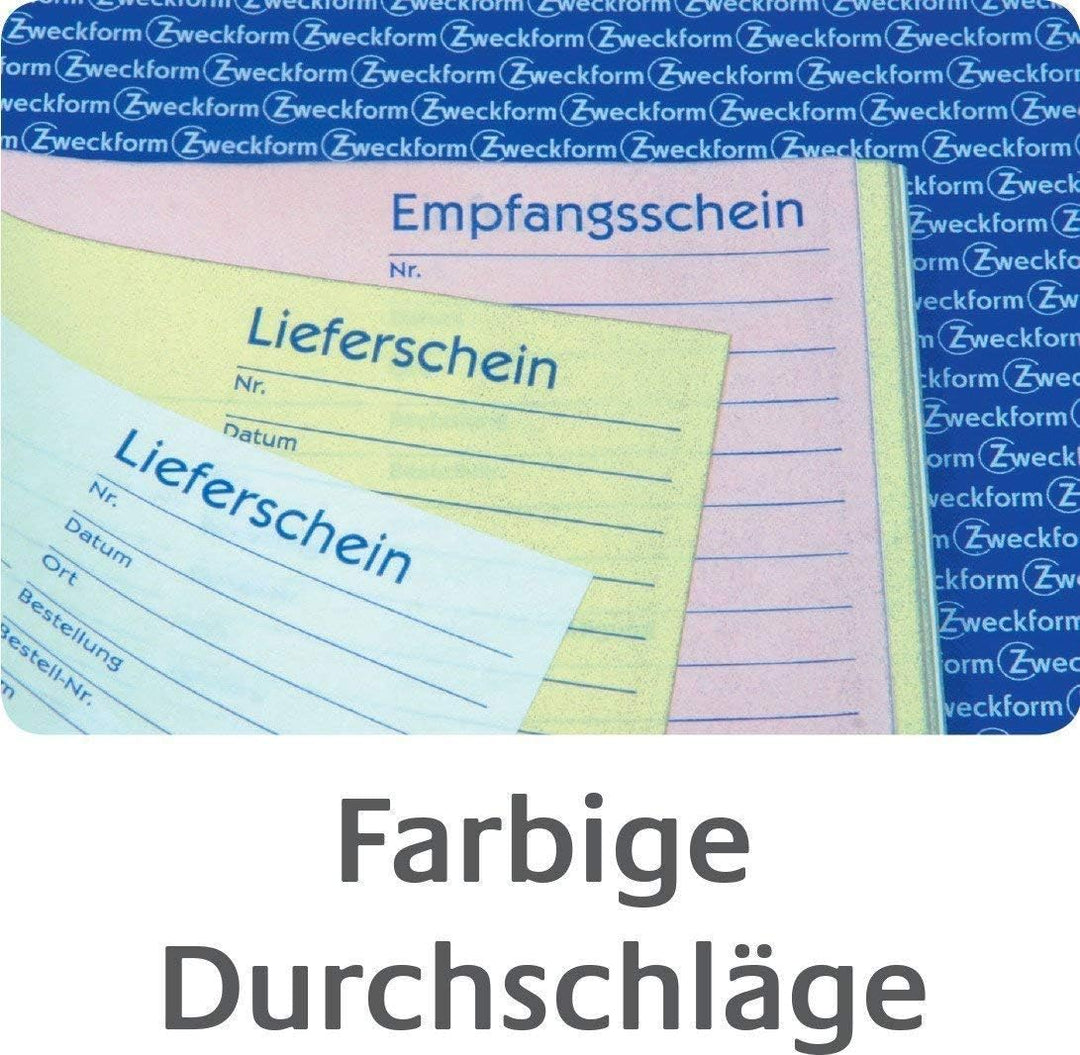 10er Sparpack Avery Zweckform 1735 Quittung MwSt. separat ausgewiesen, DIN A6 quer, fälschungssicher